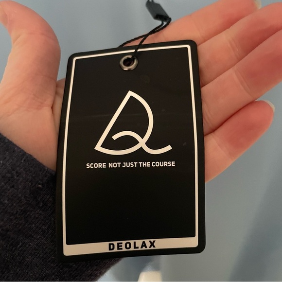 Deolax Mens L Light Blue 1/4 Zip Golf Pullover Long Sleeve Performance NWT - Picture 5 of 8